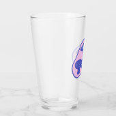 'Pink & Blue Mushroom' Pint Glass Glas (Rechts)