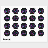 Pink Blue Neon Glow Road Bicycle Sticker (Feuille)