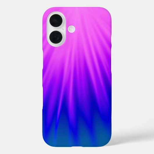 Pink & Blue Ombre iPhone 16 Coque (Verso)