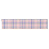 Pink Blue Plaid Classic Pattern Retro Table Runner Korte Tafelloper (Horizontaal)