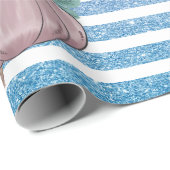 Pink Blue Pumpkin Thanksgiving Gender Reveal Party Cadeaupapier (Rol Hoek)