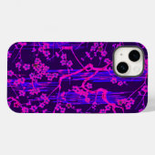 PINK BLUE SAKURA FLOWERS Case-Mate iPhone CASE (Achterkant (horizontaal))
