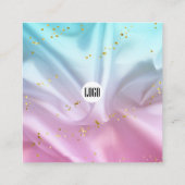 Pink Blue Satin Parties scintillant Business Carte (Dos)