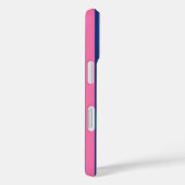 Pink Blue Stylish Stripes Pattern Design  Case-Mate iPhone Case (Achterkant / Rechts)