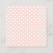 Pink Blush Blooms Geometrische boeken voor baby Ca Vierkante Visitekaartje (Achterkant)