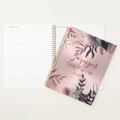 Pink Blush Botanical Personnalisé Daily Planner (Devant avec enveloppe)