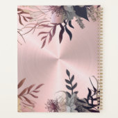 Pink Blush Botanical Personnalisé Daily Planner (Dos)