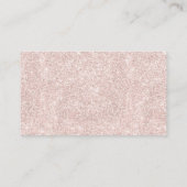 Pink Blush Faux Glitter Sparkle Visitekaartje (Achterkant)