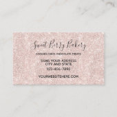 Pink Blush Faux Glitter Sparkle Visitekaartje (Voorkant)