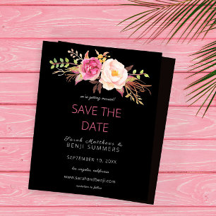 Pink Blush Floral budgetteren Opslaan Datum - zwar