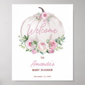 Pink Blush Floral Little Citrouille Affiche de bie (Devant)