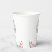 Pink Blush Floral Little Pumpkin Baby shower Papieren Bekers (Rechts)