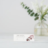 PINK BLUSH FOLIAGE WATERVERF EARRING DISPLAY LOGO MINI VISITEKAARTJE (Staand voorkant)