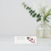 PINK BLUSH FOLIAGE WATERVERF EARRING DISPLAY LOGO MINI VISITEKAARTJE (Staand voorkant)
