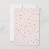 Pink Blush Gold Sparkt Confetti RSVP (Dos)