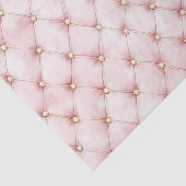 Pink Blush Gold Tufts Baby shower Tissuepapier (Detail)