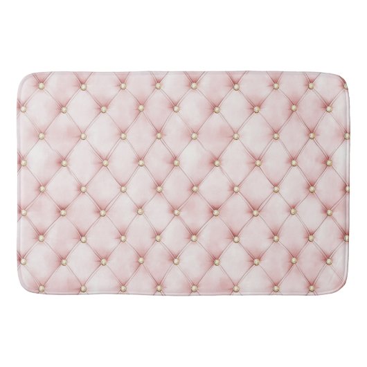 Pink Blush Gold Tufts Badmat (Voorkant)