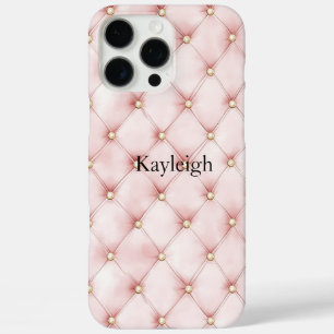 Pink Blush Gold Tufts iPhone 16 Pro Max Hoesje