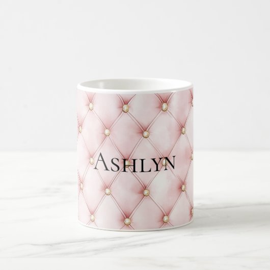 Pink Blush Gold Tufts Koffiemok (Center)