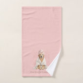 Pink Blush Personalized Dog Groomer Spa Towel (Serviette à main)