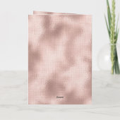 Pink Blush Roos Gold Bow Verjaardag Kaart (Achterkant)