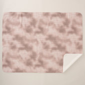 Pink Blush Roos Gold Sherpa Deken (Voorkant (horizontaal))