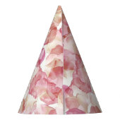 Pink Blush Roos Petals verjaardag Feesthoedjes (Achterkant)