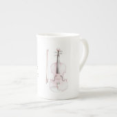 Pink Blush Violin Porselein Kop (Voorkant rechts)