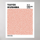 Pink Blush Yayoi Kusama Retro Exhibition Poster (Voorkant)