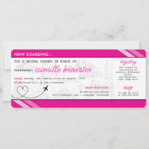 Pink Boarding Pass-Vrijgezellenfeest