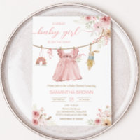 Pink Boho Clothesline Baby shower