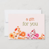 Pink Boho Country Floral Certificat cadeau Merci (Devant)