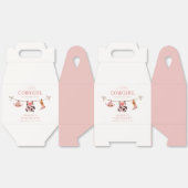 Pink Boho Cowgirl Clothesline Koeienhuid Baby show Bedankdoosjes (Ongevouwen)