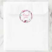 Pink Boho Feather Dank u stickers (Tas)
