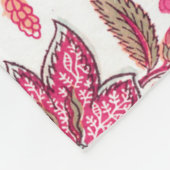 Pink Boho  Floral Monogram Fleece Deken (Hoek)
