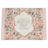 Pink Boho Floral Romantisch Citaat Groot Cadeauzakje (Voorkant)