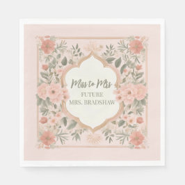 Pink Boho Floral Servet