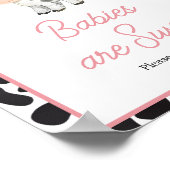 Pink Boho Highland Koe Baby's zijn zoet Poster (Hoek)