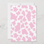 Pink Boho Holy Cow Girl Baby shower Invitation (Dos)