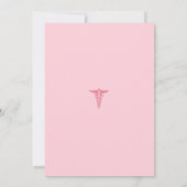 Pink Boho Pearl Coquette RN Nurse Afstuderen Kaart (Achterkant)