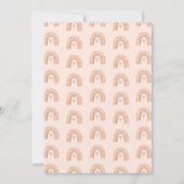 Pink Boho Rainbow Girl Invitation premier annivers (Dos)