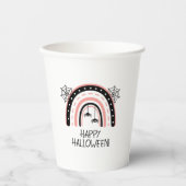 Pink Boho Rainbow Halloween Papieren Bekers (Voorkant)