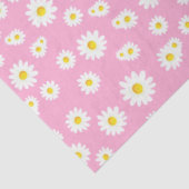 Pink Boho Spring Daisies Pattern Tissuepapier (Detail)