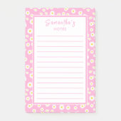 Pink Boho Spring Daisies Post-it® Notes (Voorkant)