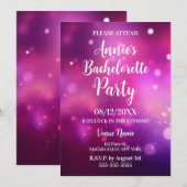 Pink Bokeh Bachelorette Party Kaart (Voorkant / Achterkant)