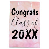 Pink Bokeh Félicitations Graduation Sac cadeau (Dos)