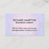 Pink Bokeh Glamor Glitter Visitekaartje (Achterkant)