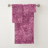 Pink Bokeh Glitter Bad Handdoek (Insitu)