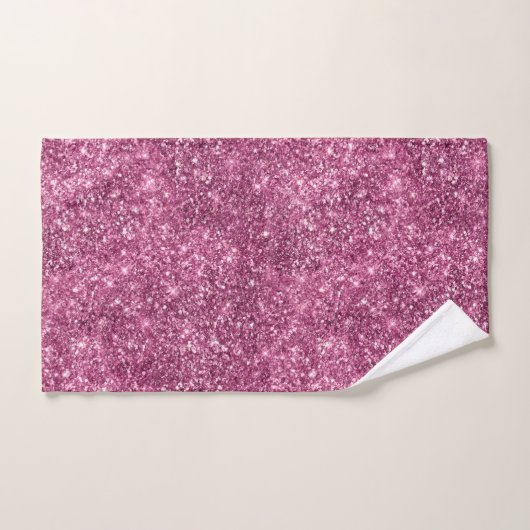 Pink Bokeh Glitter Bad Handdoek (Handdoek)