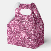 Pink Bokeh Glitter Bedankdoosjes (Voorkant)